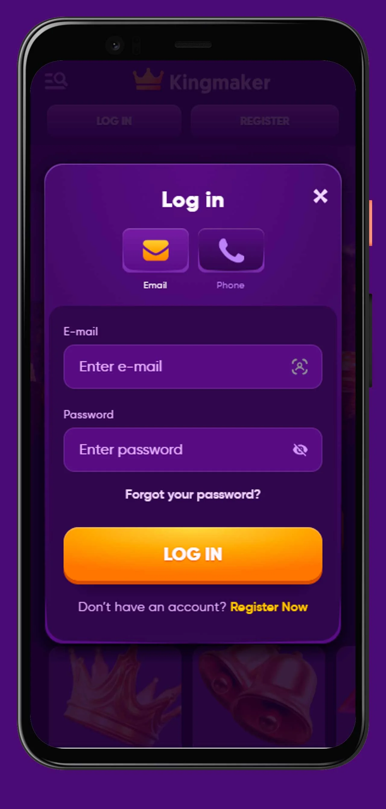 inicio de sesión móvil kingmaker casino